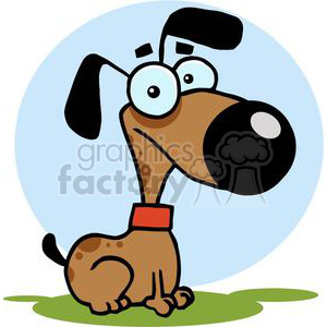 cartoon dog with bone in mouth clipart #380010 at Graphics Factory.