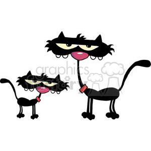 2615-Royalty-Free-Cute-Black-Kitten-Father clipart.