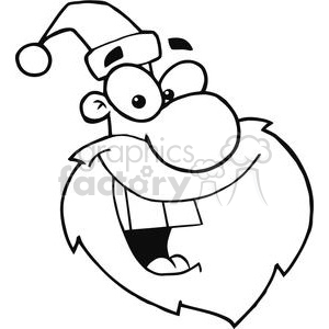 2331-Royalty-Free-Cartoon-Santa-Claus-Head clipart.