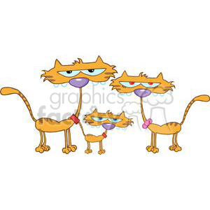 2621-Royalty-Free-Family-Cats clipart.