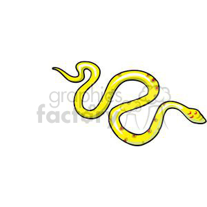 clipart - yellow snake.