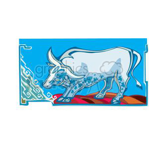 blue ox clipart. Commercial use image # 380023