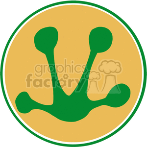 Cartoon-Green-Frog-Foot clipart. Royalty-free image # 381772
