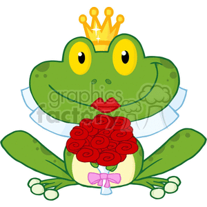 Cartoon-Bride-Frog-Character clipart. Royalty-free image # 381802