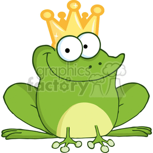 Cartoon-Frog-Prince-Character clipart. Commercial use image # 381837