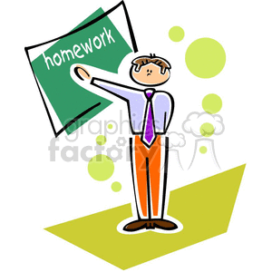 education cartoon back to school whimsical teacher giving homework students professional determined working showing assignment funny cute