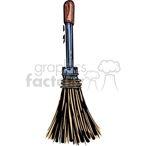 cartoon household items broom