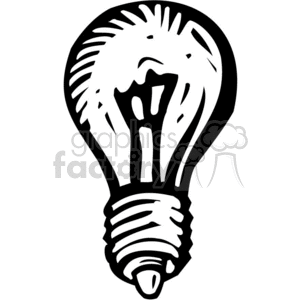 black white lightbulb clipart. Commercial use image # 382970