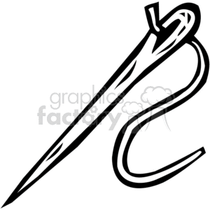 black white needle clipart. Commercial use image # 382975