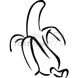 banana outline clipart. Commercial use image # 383202