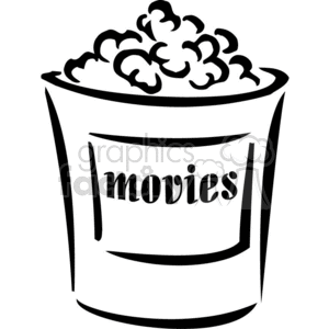 popcorn outline clipart. Royalty-free image # 383220