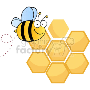 bee and his honeycomb clipart. Commercial use image # 383265