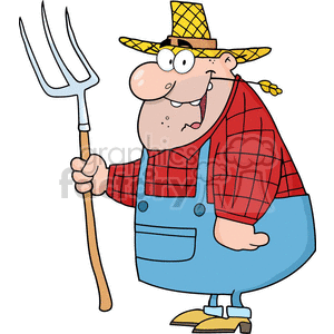 cartoon farmer clipart. Commercial use image # 383275