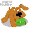 animated cartoon dog puppy carrying bag funny