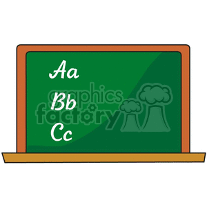 ABC's on a chalkboard clipart. Commercial use image # 383483