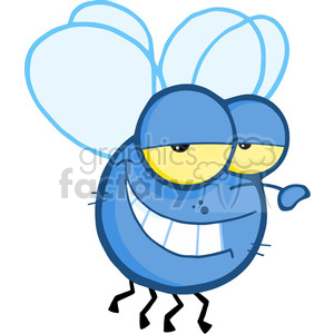 cartoon-blue-fly clipart. Commercial use image # 384295