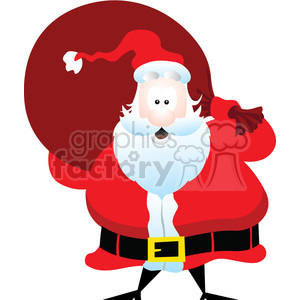 Cartoon Santa clipart.