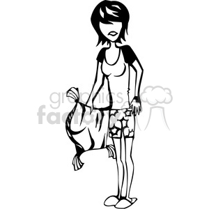girl holding a pillow clipart. Royalty-free image # 384742