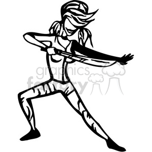 women sword fighter clipart. Royalty-free image # 384767