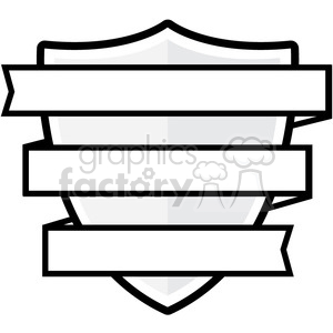 ribbon and shield  coat-of-arms clipart. Commercial use image # 384810