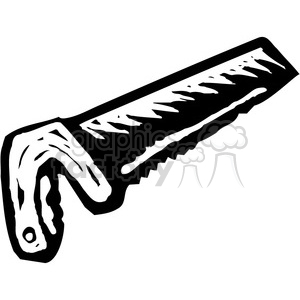 black and white hand saw clipart. Royalty-free image # 384972