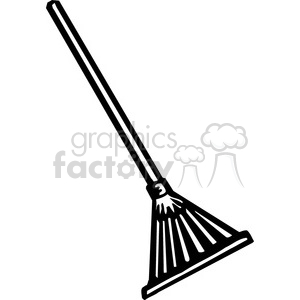 black and white rake clipart.
