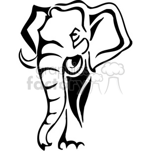 wild elephant 072 clipart. Royalty-free image # 385462