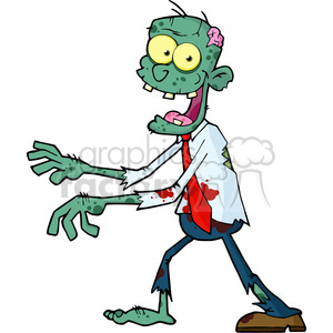 5080-Blue-Cartoon-Zombie-Walking-With-Hands-In-Front-Royalty-Free-RF-Clipart-Image clipart. Royalty-free image # 386246