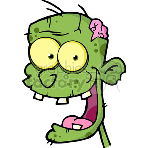 5069-Zombie-Head-Cartoon-Character-Royalty-Free-RF-Clipart-Image clipart. Commercial use image # 386296