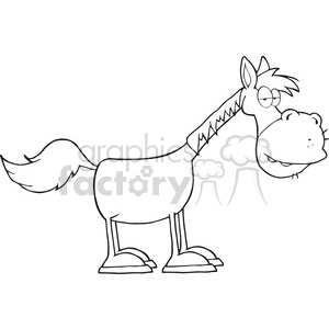 Horse Cartoon Mascot Character clipart. Commercial use image # 386482