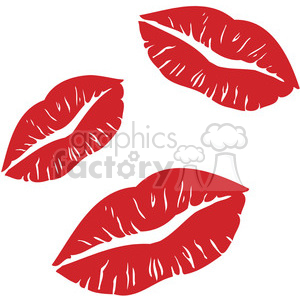 love Valentines hearts cartoon vector lips kisses kiss red