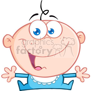 Royalty Free Happy Baby Boy With Open Arms clipart.