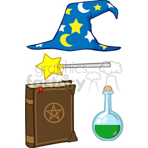 clipart clip art images cartoon funny comic comical wizard magic magical fiction fantasy book wand hat potion fairy+tale