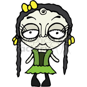 Bug Eyed emo Girl 02 clipart. Commercial use image # 387539