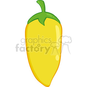 6768 Royalty Free Clip Art Yellow Chili Pepper clipart.