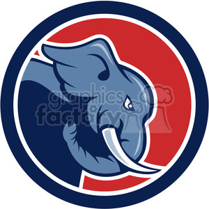 elephant republican boxing  OL1 CIRC clipart. Commercial use image # 390403