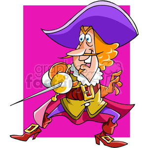 cartoon funny comic comical musketeer soldier warrior sword