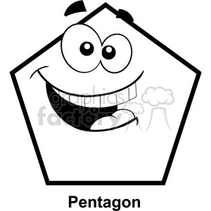 geometry pentagon cartoon face math clip art graphics images clipart. Royalty-free image # 392522