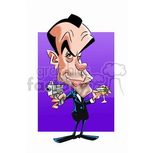 sean connery cartoon character clipart. Commercial use image # 393282