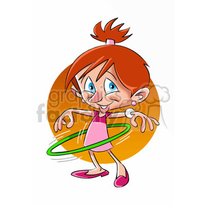 clipart - hula hoop cartoon character.