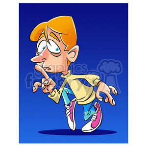 cartoon comic funny characters people guy sneaky sneaking around quiet silence