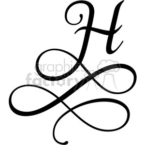 monogrammed h clipart.