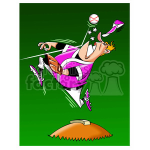 cartoon shortstop baseball player clipart. Royalty-free image # 395064