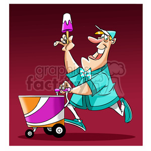 ice cream vendor clipart. Commercial use image # 395114