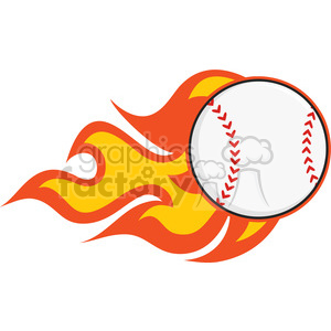 Flaming Baseball clipart. Royalty-free image # 396056