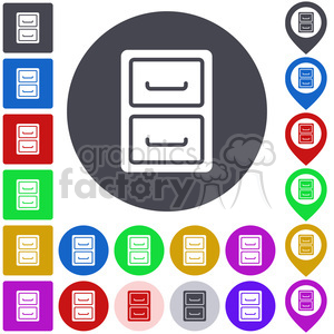 clipart - file cabinet icon pack.