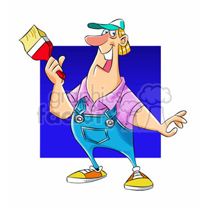 Sam the painter clipart. Commercial use image # 397515