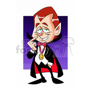 guss the cartoon character dressed as dracula clipart. Commercial use image # 397675