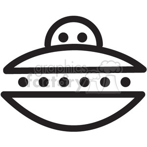 ufo flying saucer vector icon clipart.