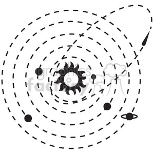 clipart - orbit paths vector icon.